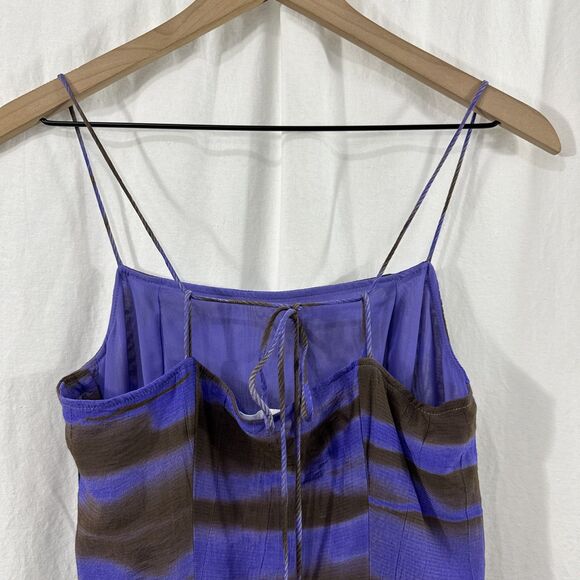 Samsoe Samsoe Annah Iris Tide Strappy Side Button Midi Dress Womens Size S - Picture 10 of 13